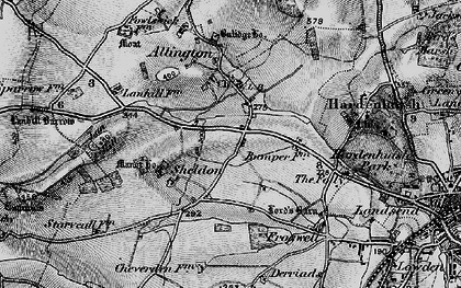 Old map of Allington Bar in 1898