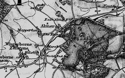 Old map of Charborough Park in 1895
