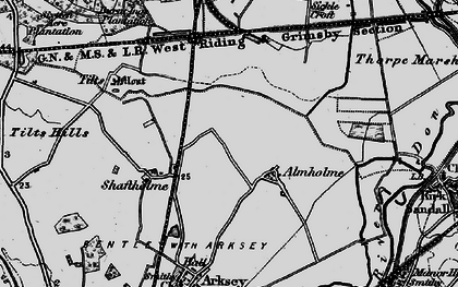Old map of Almholme in 1895