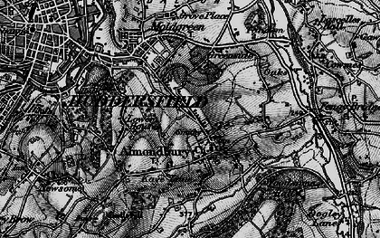 Old map of Almondbury in 1896