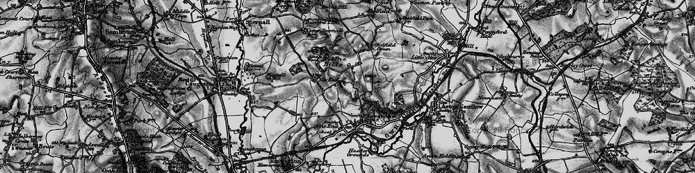 Old map of Alne Hills in 1898