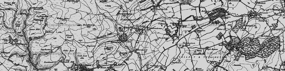 Old map of Alnham Ho in 1897