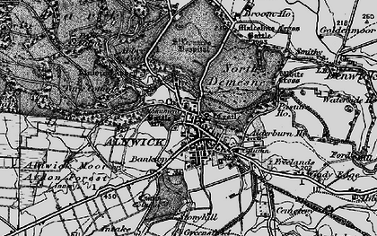 Old map of Alnwick in 1897