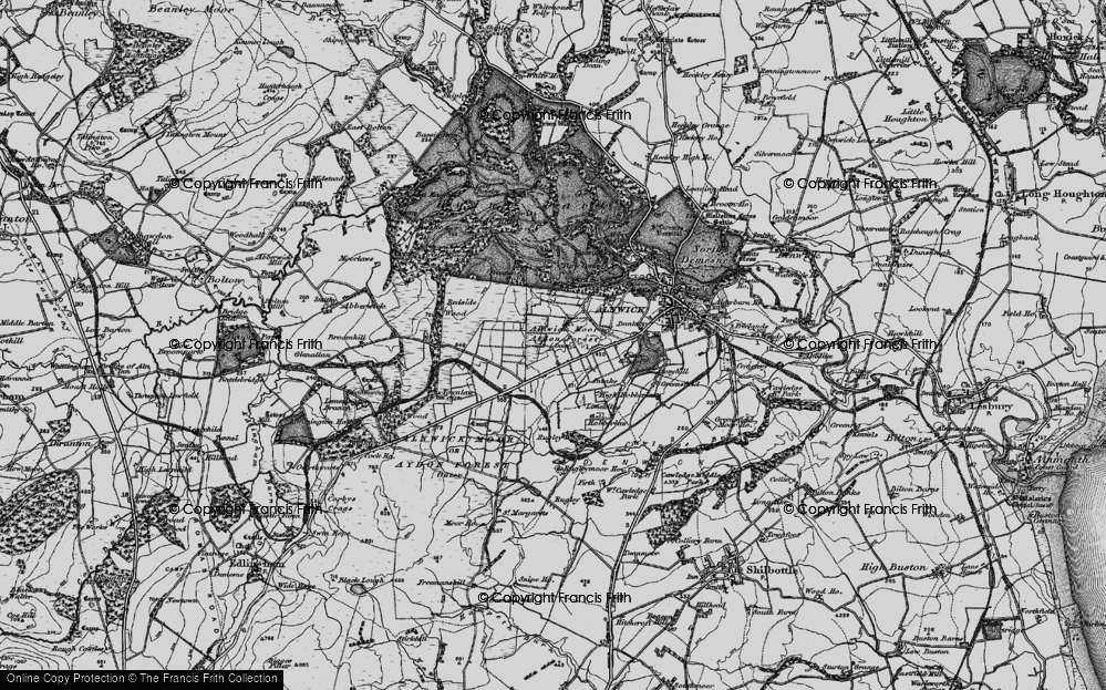 Old Map of Alnwick Moor or Aydon Forest (Inner), 1897 in 1897