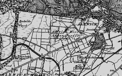 Old map of Alnwick Moor or Aydon Forest (Inner) in 1897