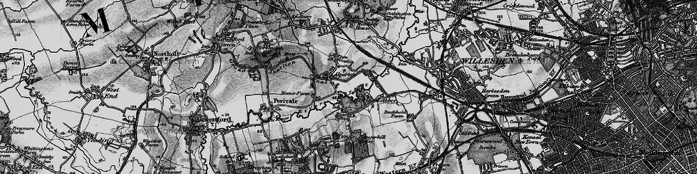 Old map of Alperton in 1896