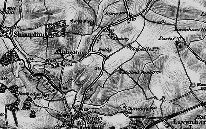 Old map of Alpheton in 1895