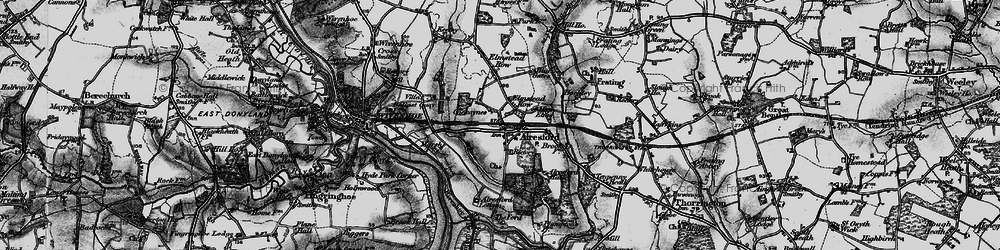 Old map of Alresford Creek in 1896