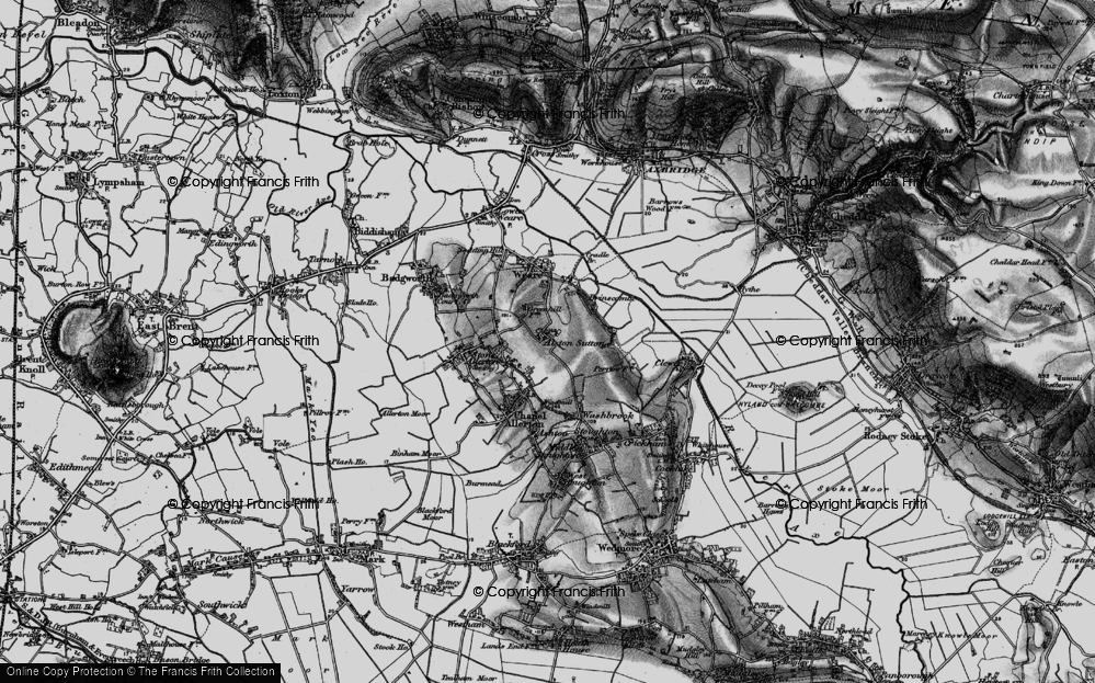 Old Map of Alston Sutton, 1898 in 1898