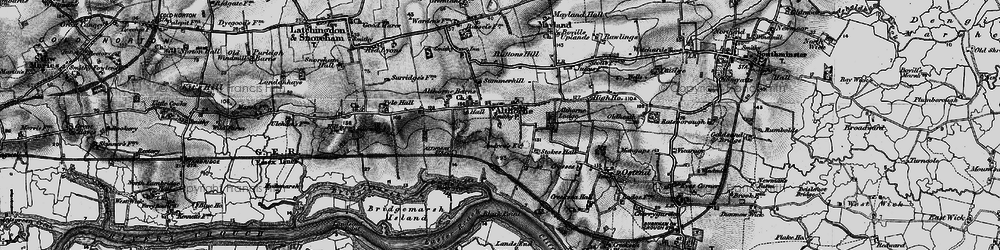 Old map of Button's Hill in 1895