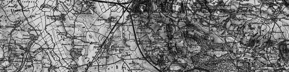 Old map of Alvanley Cliff in 1896