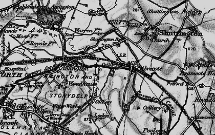 Old map of Alvecote in 1899