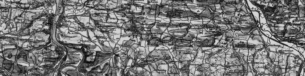 Old map of Lashingcott Moor in 1898