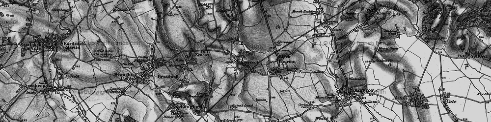 Old map of Alvescot in 1896