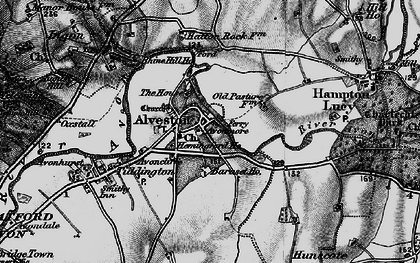 Old map of Alveston Ho in 1898