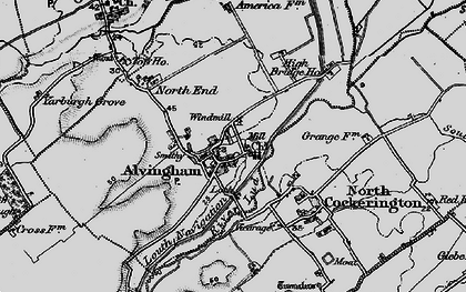 Old map of Alvingham Mill in 1899