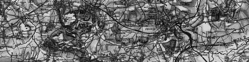 Old map of Brympton House in 1898
