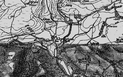Old map of Alwinton in 1897
