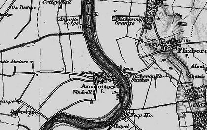 Old map of Amcotts in 1895