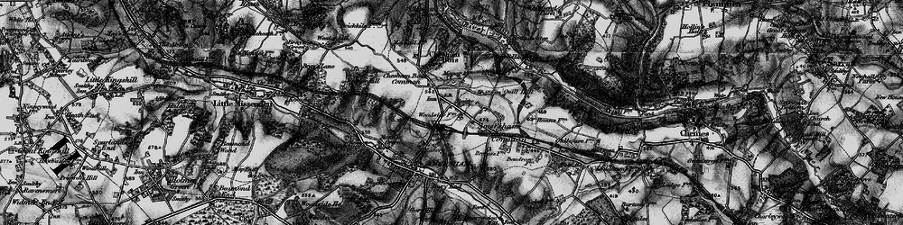 Old map of Amersham in 1896