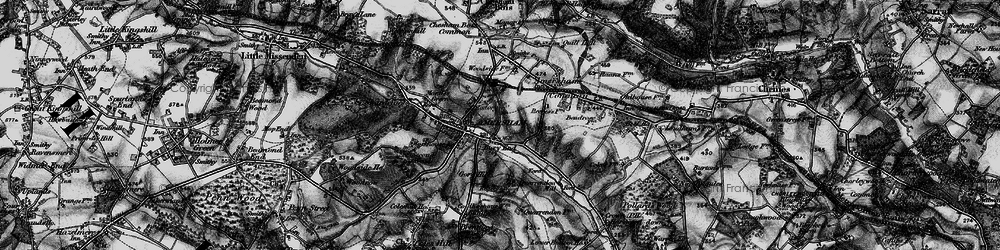 Old map of Amersham Common in 1896
