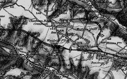 Old map of Amersham on the Hill in 1896