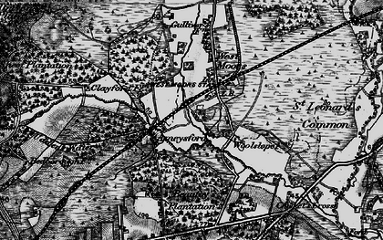 Old map of Ameysford in 1895
