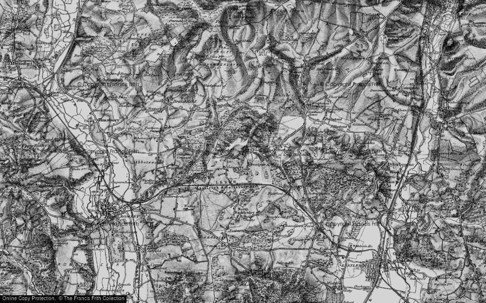 Old Map of Historic Map covering Ampfield Wood in 1895