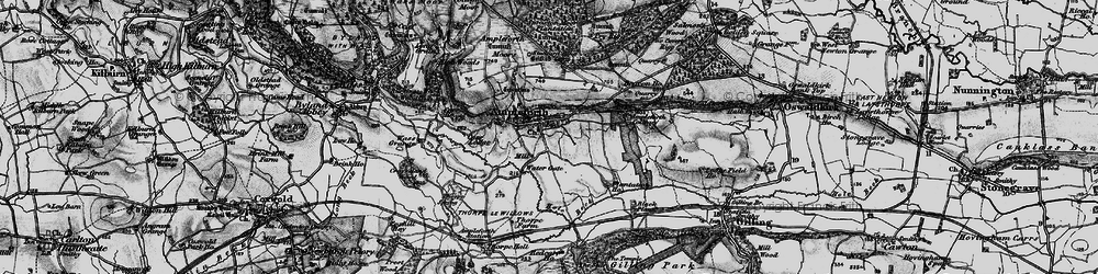 Old map of Ampleforth in 1898
