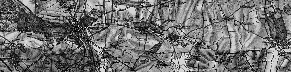 Old map of Ampney Crucis in 1896