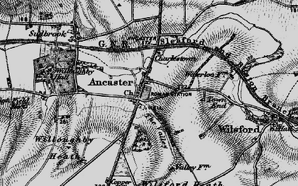 Old map of Ancaster in 1895