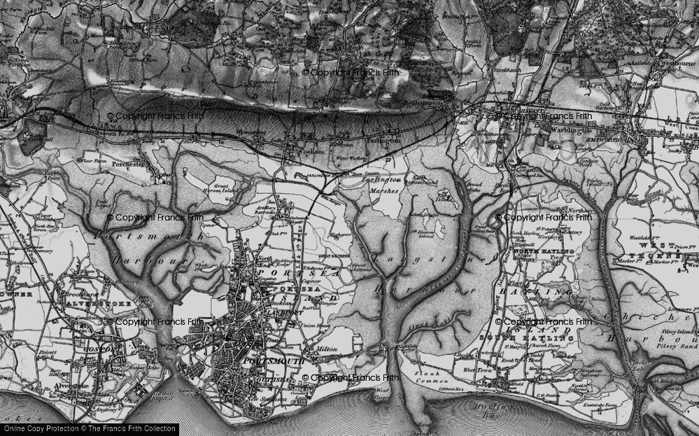 Old Map of Historic Map covering Broom Channel in 1895