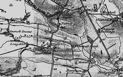 Old map of Ancroft in 1897