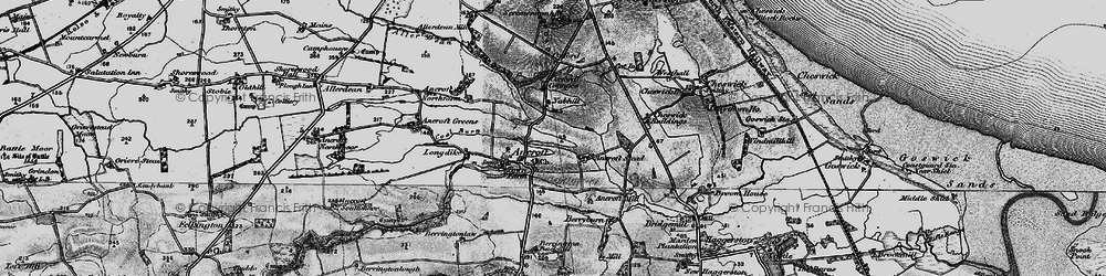 Old map of Aller Dean in 1897