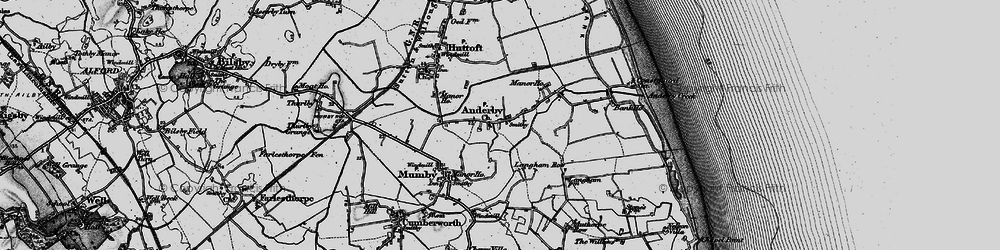 Old map of Anderby in 1898