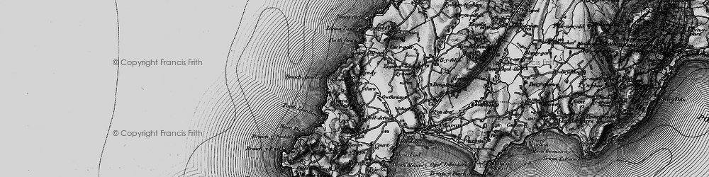 Old map of Braich y Noddfa in 1898