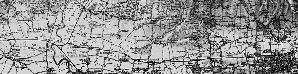Old map of Angmering in 1895