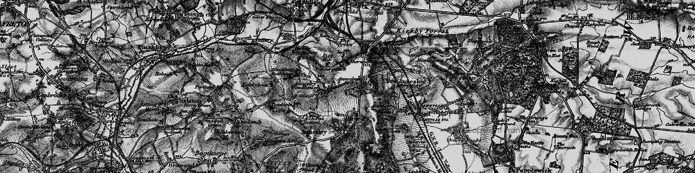 Old map of Annesley in 1895