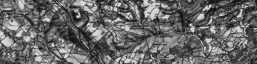 Old map of Ansells End in 1896