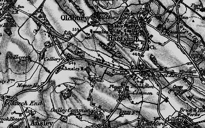 Old map of Ansley Common in 1899