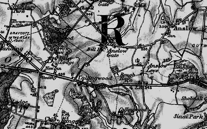 Old map of Anslow Gate in 1898