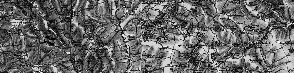 Old map of Anstey Bury in 1896