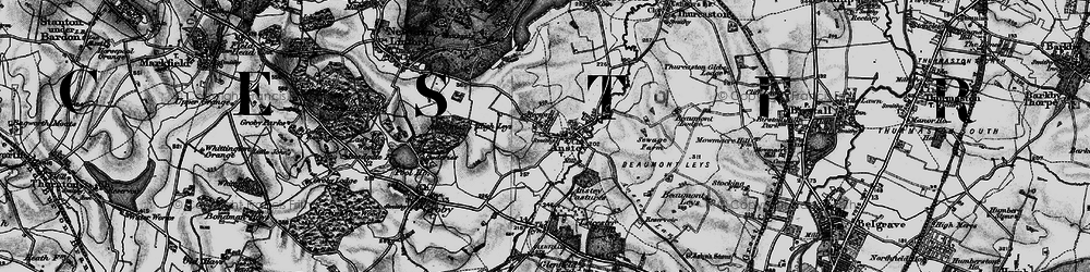 Old map of Anstey High Leys in 1899
