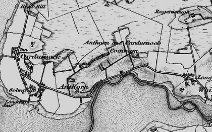 Old map of Anthorn in 1897