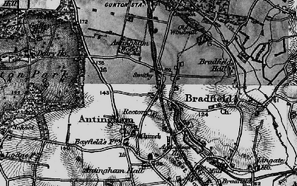 Old map of Antingham Hall in 1898