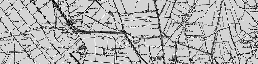 Old map of Anton's Gowt in 1898
