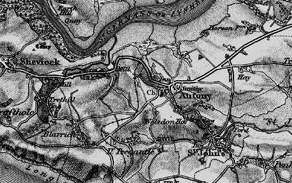 Old map of Antony in 1896