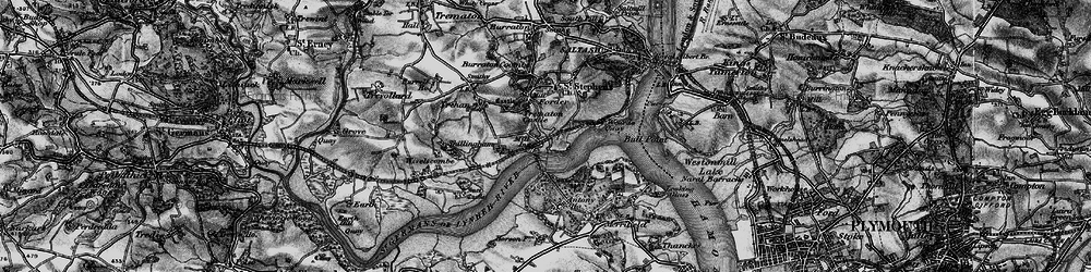 Old map of Antony Passage in 1896