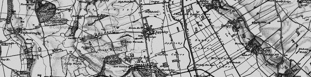 Old map of Appleby Carrs in 1895