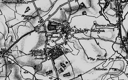 Old map of Appleby Magna in 1895